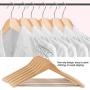 Yencoly Clothes Hangers, 6PCS Wooden Long Lasting Durable Clothes Hangers Drying Rack Home Hotel Racks for Clothes Wooden Clothes Hangers(A)
