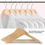 Yencoly Clothes Hangers, 6PCS Wooden Long Lasting Durable Clothes Hangers Drying Rack Home Hotel Racks for Clothes Wooden Clothes Hangers(A)