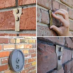 Brick Clips for Hanging, Wall Pictures Wreath Lights Hanger Metal Hooks Fastener 5 Pack - Fits Brick 2-1/4 inch to 2-1/2 inch in Height