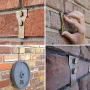 Brick Clips for Hanging, Wall Pictures Wreath Lights Hanger Metal Hooks Fastener 5 Pack - Fits Brick 2-1/4 inch to 2-1/2 inch in Height