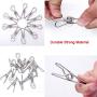 Strong Durable Metal Polished Wire Clothespins Clip,Anti-Rust Pin Hanger Clip for Home Kitchen Hook,Outdoor Laundry Clothes Drying,Bag Sealing,Office File Pin,Photos Paper Pegs Craft Clips 10 Pack