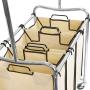 DecoBros Heavy-Duty 3 Bag Laundry Sorter Cart with Hanging Bar