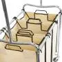 DecoBros Heavy-Duty 3 Bag Laundry Sorter Cart with Hanging Bar