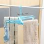 HJYPYJ Magic Hanger,Portable PP Folding Hanger,with Clip Space-Saving Organizer Hangers, Windproof/Random Color / 3 pcs