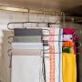 Stephenie 2 Pack S Type 5 Layer Stainless Steel Hanger with Multifunctional for Pants Tie Scarf Anti-Skid Scarf Towel Clothes