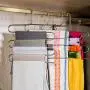 Stephenie 2 Pack S Type 5 Layer Stainless Steel Hanger with Multifunctional for Pants Tie Scarf Anti-Skid Scarf Towel Clothes
