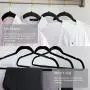 MIZGI Premium Velvet Hangers (Pack of 50) Heavyduty - Non Slip - Velvet Suit Hangers Black - Gold Hooks,Space Saving Clothes Hangers (Black) MIZGI Premium Velvet Hangers (Pack of 50) Heavyduty - Non Slip - Velvet Suit Hangers Black - Gold Hooks,Space Saving Clothes Hangers (Black)