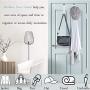Woillion Over Door Hooks for Hanging Clothes, 6 Packs White Door Hanger Soft Rubber Surface Prevent Scratches, Door Hook for Bathroom, Living Room, Kitchen Hanging Towels, Clothes, Shoes Bag, Hats