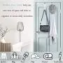 Woillion Over Door Hooks for Hanging Clothes, 6 Packs White Door Hanger Soft Rubber Surface Prevent Scratches, Door Hook for Bathroom, Living Room, Kitchen Hanging Towels, Clothes, Shoes Bag, Hats
