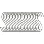 LOYMR 24 PCS 3.8 Inches Heavy Duty S Hooks Pan Pot Holder Rack Hooks S Shaped Hooks Hanging Hangers for Kitchenware Pots Utensils Clothes Bags Towels Holder(Silver)