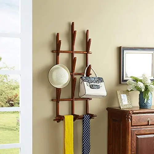 ZXUE Wall Coat Rack Wall Hanging Bedroom Door Hanging Clothes Hook Wooden Simple Hanger Creative Hat Tie Rack (Color : B) ZXUE Wall Coat Rack Wall Hanging Bedroom Door Hanging Clothes Hook Wooden Simple Hanger Creative Hat Tie Rack (Color : B)