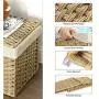 SONGMICS Storage Boxes with Cotton Liner, Rattan-Style Storage Basket, Laundry Hamper with Lid and Handles, for Bedroom Closet Laundry Room, 29.9 x 17.7 x 18.1 Inches, Natural URST76NL SONGMICS Storage Boxes with Cotton Liner, Rattan-Style Storage Basket, Laundry Hamper with Lid and Handles, for Bedroom Closet Laundry Room, 29.9 x 17.7 x 18.1 Inches, Natural URST76NL