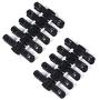 20 Quality Plastic Finger Clips for Hangers, Pants Hanger Clips, Strong Pinch Grip Clips for Use with Slim-line Clothes Hangers, Clips for Velvet or Non-Velvet Hangers (20, Black)