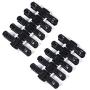 20 Quality Plastic Finger Clips for Hangers, Pants Hanger Clips, Strong Pinch Grip Clips for Use with Slim-line Clothes Hangers, Clips for Velvet or Non-Velvet Hangers (20, Black)