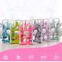 Folding Travel Clip & Drip Hanger, Portable Plastic Clothes Underwear Socks Laundry Drying Hanger Rack With 12 Clips For Home Or Outdoor (Light Green)