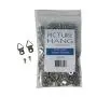 Frame Triangle Ring Hanger - 100 Pack - Small D-Ring Picture Hanger with Screws - Picture Hang Solutions