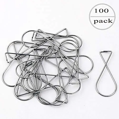 [100Pack] Ceiling Hook Clips，T-Bar Squeeze Hangers Clips Drop Ceiling Clips for Office, Classroom, Home and Wedding Decoration