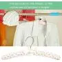 Wed2BB 10PCS of Floral Cotton Padded Hangers Soft Cloth Hanger-Random Delivery