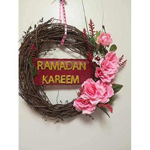 Islamic wreath, Ramadan Kareem Wreath, Ramadan Mubarak decoration, Eid Mubarak,? Islamic wall, Ramadan gift, Islamic home decor, Islamic door hanger, Islamic art