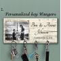 Photo Key holder for wall, Custom Wood Key Holder For Wall, Personalized Key Hanger, Custom Wall Key Hanger, Housewarming Gift, Anniversary Gift, Last name key rack, Family key hanger, Wedding gift