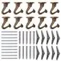 SEISSO 10 Sets Metal Ceiling Hooks, Heavy Duty Swag Hooks with Steel Screws/Bolts and Toggle Wings, Wall Hooks, Plant Hooks, Kitchen Hooks, Cup Hooks, Coated Screw Hanger for Indoor and Outdoor Use