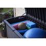 Keter Borneo 110 Gallon Resin Outdoor Storage Bench and Deck Boxes for Patio Furniture, Anthracite