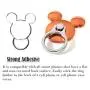 AccessoryHappy Mickey Ear 2 in 1 Phone Lanyard & Ring Stent, Cell Phone Tether Neck Strap Holder Ring Stent Kickstand for iPhone 5 6 6S 7 8 8 Plus Galaxy S7 and Other Mobile Phones (Rose Gold)