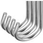 WENCHENG 100 Pcs 2.8 inch S Shaped Hooks Stainless Steel S Hooks, Sliver S Hooks Rack Hangers Heavy Duty S Hanging Hangers Hooks for Kitchen, Work Shop, Bathroom, Garden