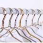 10pcs Random Color Thicker Aluminum Clothes Hanger Creative Practical Anti-Skid Drying Rack Adult Children Shirt Dress Home Wardrobe Hanger