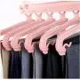2pcs Random Color Pants Hangers Holders Multifunction Trousers Hanger Tie Scarfs Belt Towel Non-Slip Magic Hanger Storage Rack Clothes Hanger