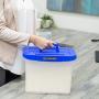 Bankers Boxes Heavy Duty Portable Plastic File Boxes with Hanging Rails, Letter, 1 Pack (0086304)