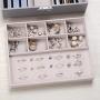 goldwheat Two-Layer Leather Jewelry Boxes Watch Case Earring Organizer Jewelry Display Storage Box