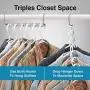 Wonder Hanger Platinum, Space-Saving Closet Organizers, 4 Pack, Chrome