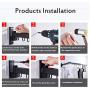 uyoyous Wall Mounted Clothes Drying Rack Retractable Fold Away Clothes Rack Space-Saver for Balcony Laundry Bathroom and Bedroom Easy to Install- Black