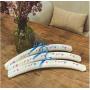 5pcs Random Color Pink Blue Fabric Padded Hanger for Clothes Dress, Non Slip Cotton Coat Hanger with Bowknot Flower