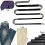 Huji 5 Tier Pants Jeans Trouser Scarf Leggings Hangers (Set of 4) Huji 5 Tier Pants Jeans Trouser Scarf Leggings Hangers (Set of 4)