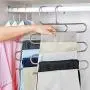 Dvicommedy 5 Layers S Shape Multifunctional Clothes Hangers Pants Storage Hangers Cloth Rack Multilayer Storage Cloth Hanger