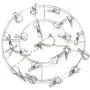 Zentto Round Clothes Drying Rack Laundry Portable Clothesline Includes 20 Metal Clothespins Hanger Clips Set Replacement Drying Socks, Baby Clothes,Underwear, Scarf, Pants, Gloves