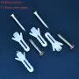 Kenkio 3 Sets (12 Pieces) Unframed Mirror Mount Clips Spring Loaded Mirror Hanger Clips Set with Screws and Rawl Plugs