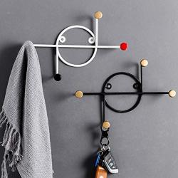 JIAYING Coat Racks Clothes Hanger, Wall-Mounted Clothes Hanger Creative Iron Art Nordic Style Clothes Hanger Clothing Store Wall Decorative Hanging Hanger On The Wall of Household Doors Multifunction