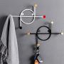 JIAYING Coat Racks Clothes Hanger, Wall-Mounted Clothes Hanger Creative Iron Art Nordic Style Clothes Hanger Clothing Store Wall Decorative Hanging Hanger On The Wall of Household Doors Multifunction
