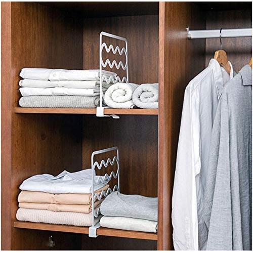 5pcs Closet Shelf Dividers Wardrobe Partition Shelves Divider Clothes Wire Shelving Hangers for Clothes