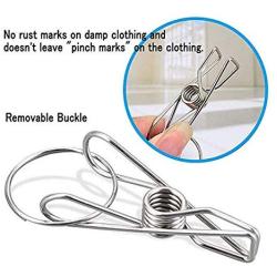 DurReus Strong Stainless Steel Laundry Drying Rack Clothes Hanger with 10 Clothespins Indoor Space Saver Hanging Clothing Organizer Mitten Sock Hangers