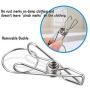 DurReus Strong Stainless Steel Laundry Drying Rack Clothes Hanger with 10 Clothespins Indoor Space Saver Hanging Clothing Organizer Mitten Sock Hangers