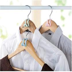 20Pcs DIY Creative Mini Antislip Clothes Hanger Home Easy Hook Closet Organizer Storage Rack Holder Hook Home Living Storage Random Color