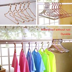 niumanery Aluminum Alloy Thicker Drying Racks Home Clothes Hanger Seamless Anti-Slip Rose Gold