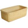 Teng Tian Basket Storage Basket Square Boxes Desktop Organizer America White Wood Imported Indonesian Rattan Casual Style,