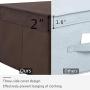 NA&CO SEASON 5 Pack Large Sturdy Foldable Storage Bins (15x12x7.7),Polyester Fabric Storage Boxes with Lids and Handle,Containers Organizer for Home, Nursery, Closet, Office(Chocolate)