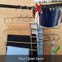 BKOYJ Pants Hangers S-Shape Trousers Hangers Stainless Steel Clothes Hangers Closet Space Saving for Pants Jeans Scarf Hanging Silver (4 Pack)