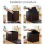 Storage Chair Bench Footstool Folding Ottoman Storage Boxes Seat Stool Home Chair Footstool Storage Bench Anti Foldable 38cmx38cmx38cm